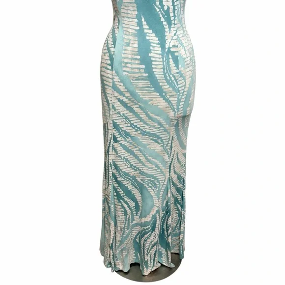 ❌SOLD❌TOMMY BAHAMA Ogee Stones V-Neck Cap Sleeves Maxi Dress, XS - Picture 4 of 13